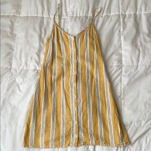 striped yellow dress